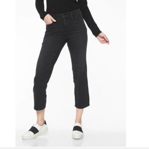Athleta Sculptek High Rise Crop Kick Carbon Wash Jeans